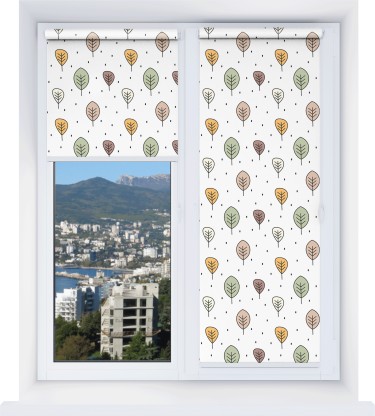 Рулонная штора Мини с принтом Простые деревья