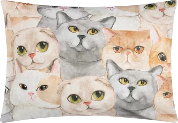 Комплект наволочек "Этель" Meow 50х70 см - 2 шт, 100% хлопок, бязь