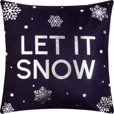 Наволочка Этель "Let it snow" 40х40 см, 100% п/э, велюр