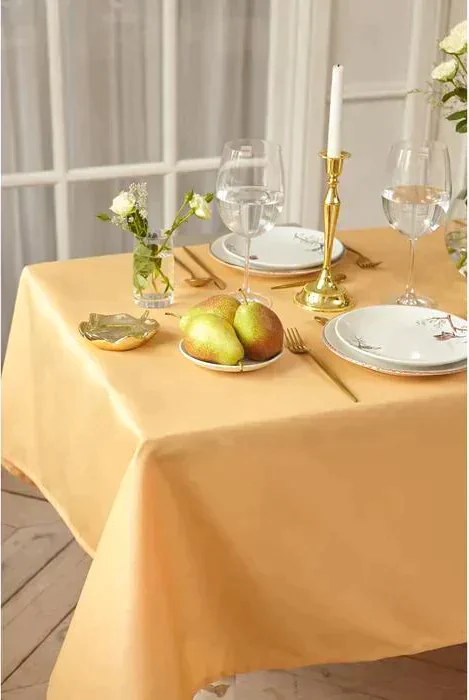 Скатерть Этель Cozy 150*250 +/-3см, цв.бежевый, пл. 192 г/м2, хл с ВГМО