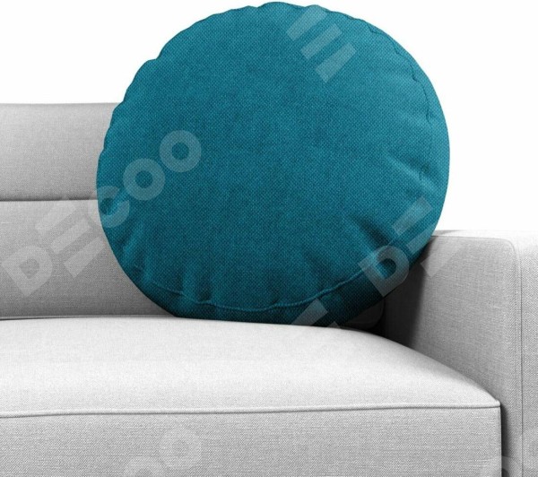 Подушка круглая Cortin лён димаут светло-синий