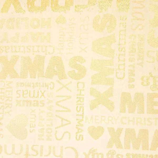 Скатерть Этель «Новый год: Merry xmas» цвет золотой, 142*283 +/-3 см, 115 ±10 гр, 100% п/э