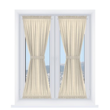 Штора песочные часы «Кортин» лён кашемир шампань