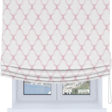 Римская штора Soft с мягкими складками, «Розовые ромбы»
