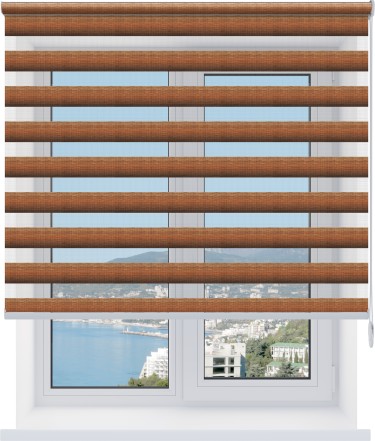 Рулонная штора День-ночь Torino коричневый