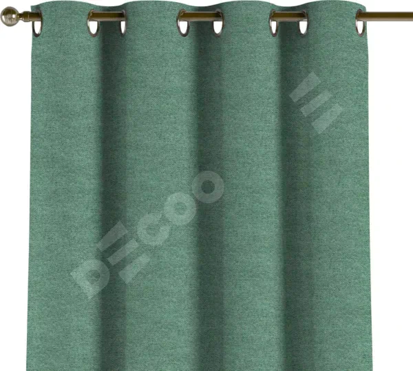 Комплект штор на люверсах твид блэкаут бирюзовый