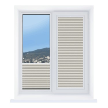 Штора плиссе ткань Жемчуг серый