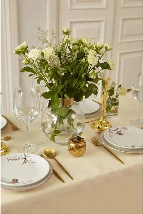 Скатерть Этель Cozy 150*110 +/-3см, цв.молочный, пл. 192 г/м2, хл с ВГМО