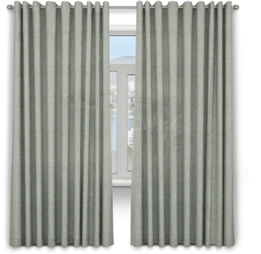 Шторы на люверсах ткань лён кашемир серо-зелёный