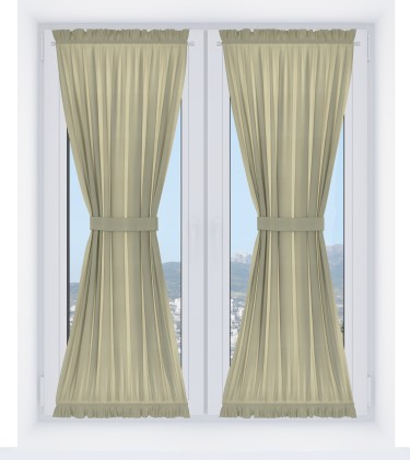 Штора песочные часы «Кортин», ткань блэкаут однотонный милано капучино