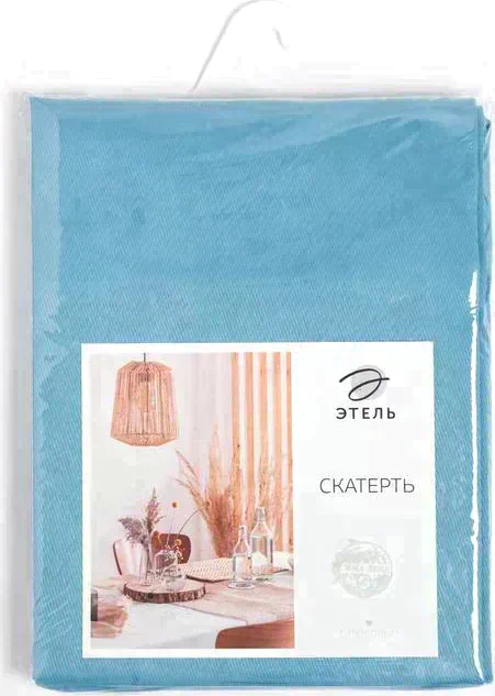Скатерть Этель Cozy 150*300 +/-3см, цв.серо-синий, пл. 192 г/м2, хл с ВГМО