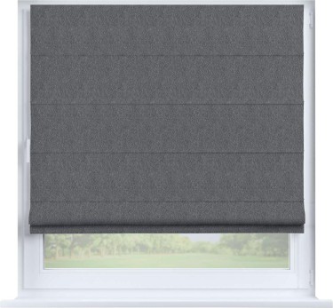 Римская штора «Кортин» на створку, ткань софт однотонный серый