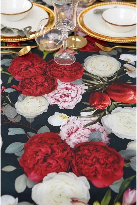 Скатерть "Этель" Flowers 110х147 см,  100% хлопок, саржа 190 г/м2