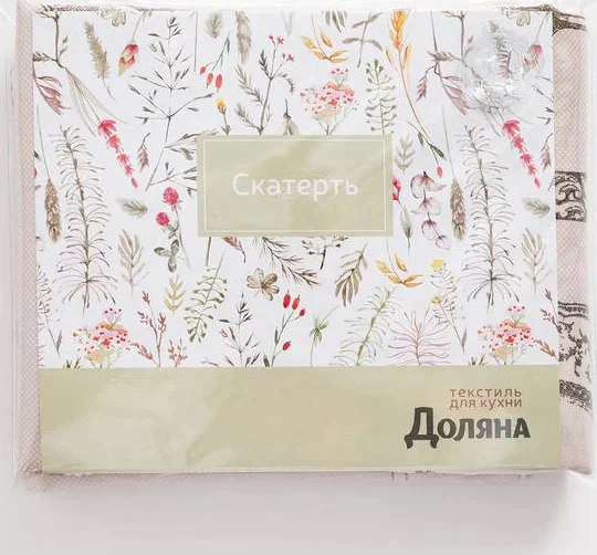Скатерть Доляна «Приданое» 150*260 +/- 2 см, 100% п/э