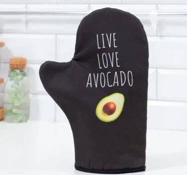 Варежка-прихватка "Avocado" 20х28см,саржа, 100% х/л, ватин 250г/м2
