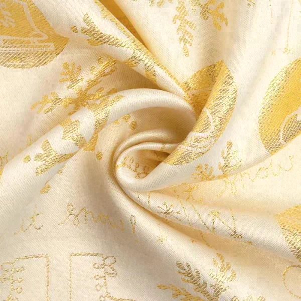 Скатерть Этель "Snow time" цв.золотой, 150*220 см, 115 ±10 гр,100% п/э