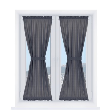 Штора песочные часы «Кортин» софт однотонный графит