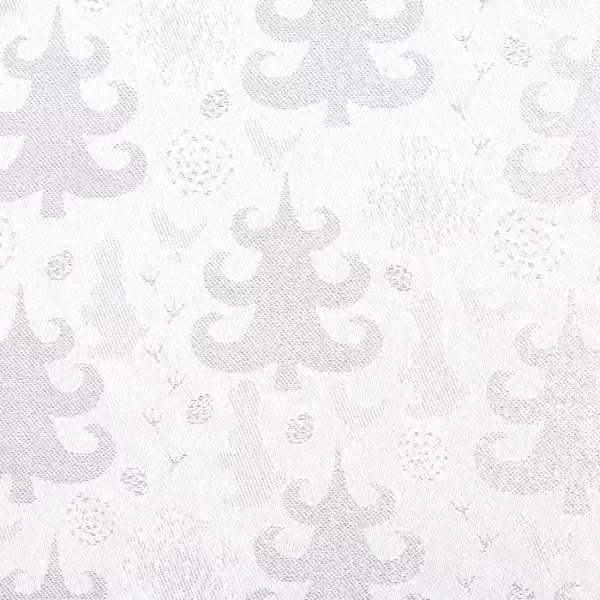 Скатерть Этель "Серебряные ёлочки" цв.белый, 150*180 см, 115 ±10 гр,100% п/э