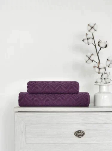 Полотенце махровое Zigzag, размер 50x90 см, цвет фиолетовый