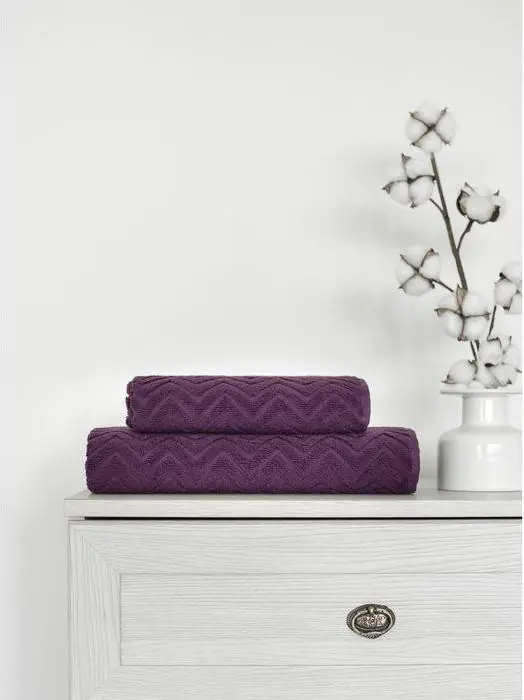 Полотенце махровое Zigzag, размер 50x90 см, цвет фиолетовый