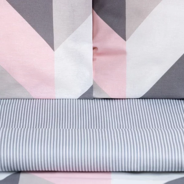 Постельное бельё Этель Евро Pink illusion 200х217 см, 220х240 см, 70х70 см - 2 шт, бязь 125 г/м2