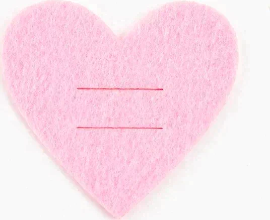 Набор для декора столовых предметов "Love" 4 шт,  розовый, 5,4 х 5 см, 100% п/э, фетр