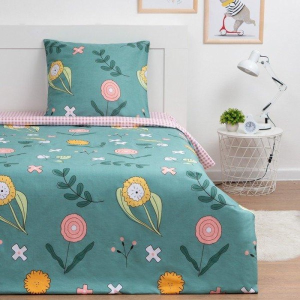 Постельное белье 1.5 сп "LoveLife" Cute flowers, 143х215 см,150х214 см,70х70 см-1 шт. сатин