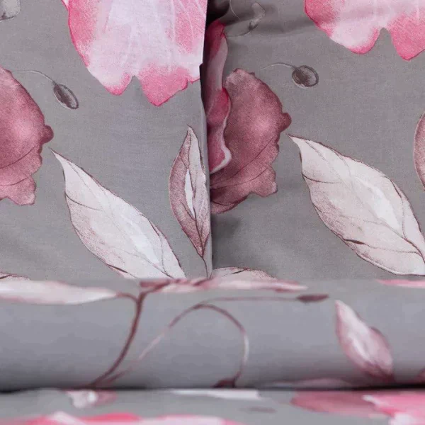 КПБ евро LoveLife Pink flowers: пододеяльник 200*217см+наволочка 70*70см-2шт,поплин125 г/м²