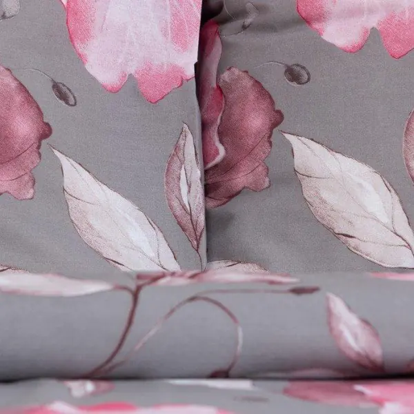 КПБ евро LoveLife Pink flowers: пододеяльник 200*217см+наволочка 70*70см-2шт,поплин125 г/м²