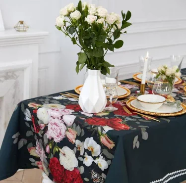 Скатерть "Этель" Flowers 110х147 см,  100% хлопок, саржа 190 г/м2
