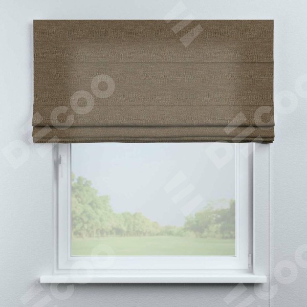 Римская штора «Кортин»,  лён светло-коричневый, ширина 40-100 см