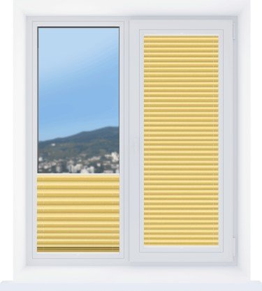 Штора плиссе ткань Виват желтый