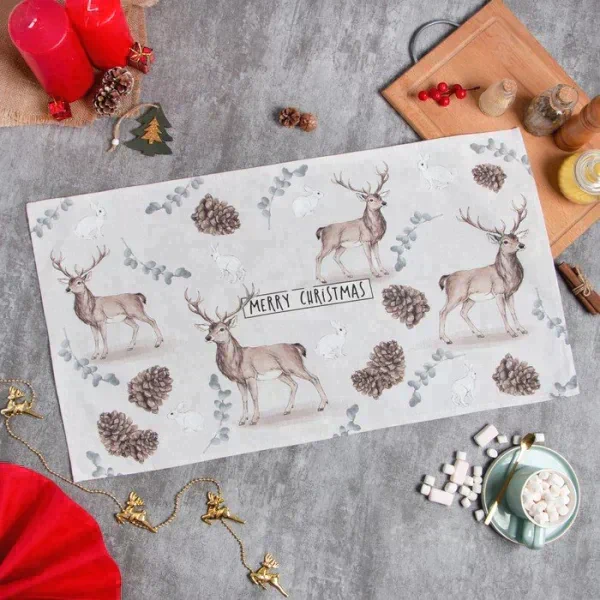 Полотенце "Этель" Deer and bumps 40х73 см, 100% хл, саржа 190 гр/м2