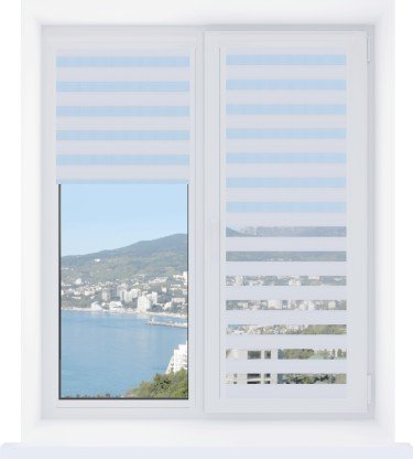 Рулонная штора День-ночь Уни 2  Elsa ВО белый