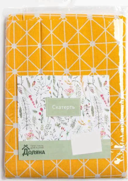 Скатерть Доляна "Паутина" 145х200±3см,100%пэ, рогожка 130 гр/м