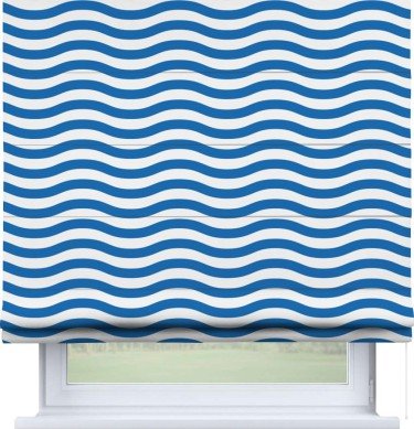 Римская штора «Кортин» для проема «Волнистые линии»