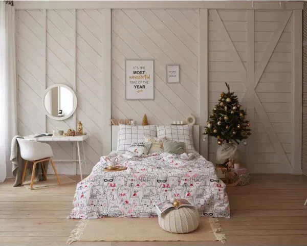Постельное белье Этель Дуэт Xmas cat 143*215 см - 2 шт, 240*220 см, 70*70 см - 2 шт