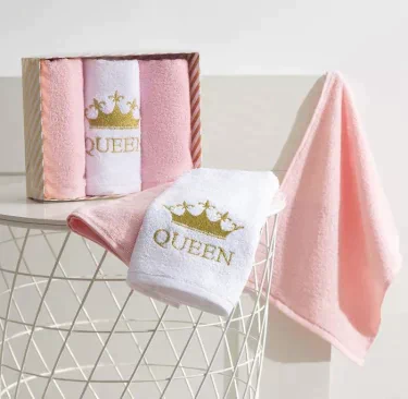 Набор полотенец Экономь и Я "Queen" 30*60 см-3шт, 100% хл, 320 г/м2