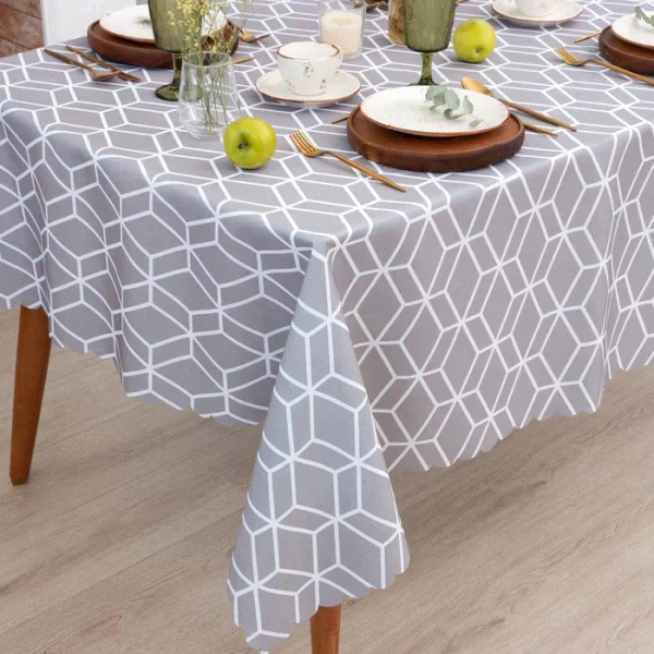 Скатерть Доляна Hexagon 145х250 см, 100% п/э
