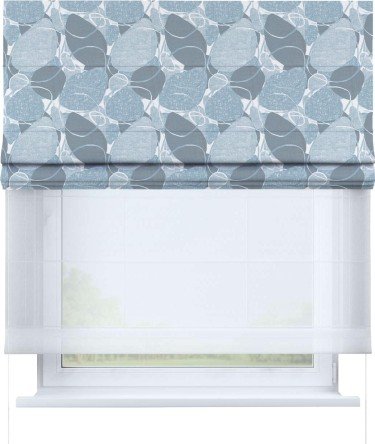 Римская штора «Кортин» день-ночь «Камешки в пруду»