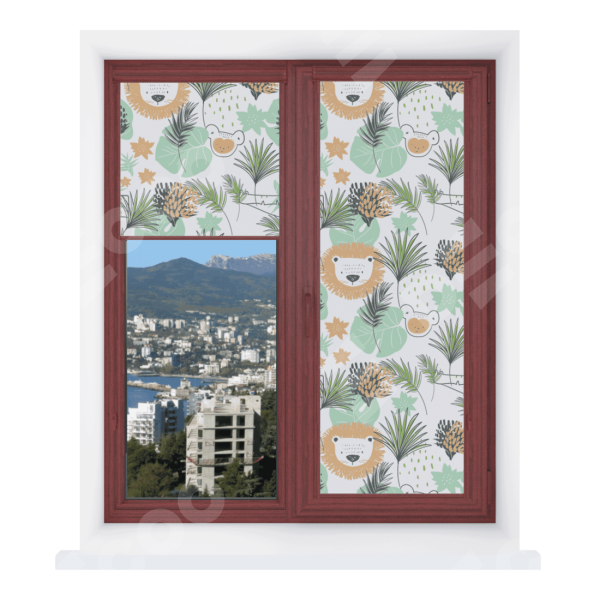 Рулонная штора Уни 2 с принтом Животные из джунглей