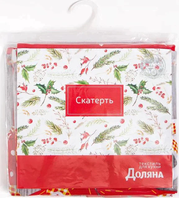 Скатерть Доляна «Домашний уют» 145×260 см, 100% п/э