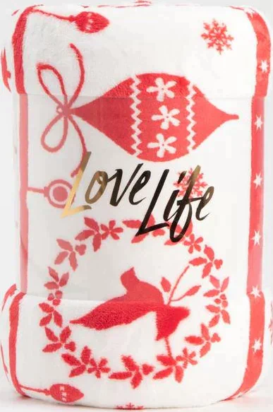 Плед LoveLife "Снежинки" 180*200 см, велсофт,100% п/э, 280гр/м