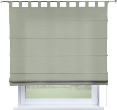 Римская штора на петлях «Кортин», ткань вельвет светло-серый