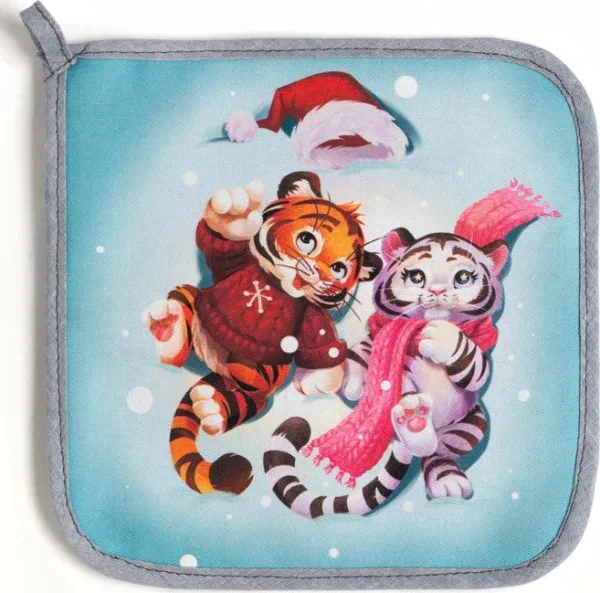 Набор кухонный «Новый год: Winter fun» варежка-прихватка 20х28см, прихватка 19х19см,100% хл