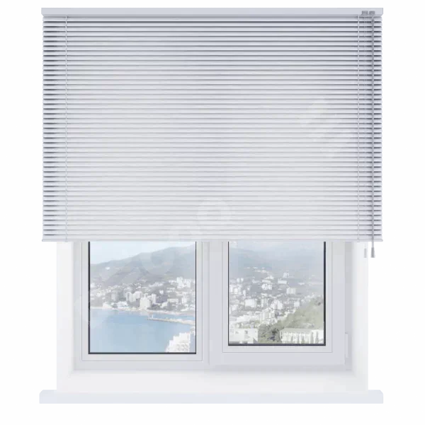 Горизонтальные жалюзи 917п серебряные с перфорацией