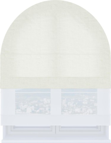 Римская штора «Кортин» день-ночь для арочного проёма, ткань лён молочный