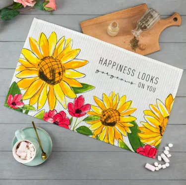 Полотенце кухонное Доляна Happiness looks 35х60 см, 100% хл, 160г/м2