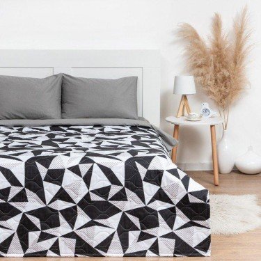 Покрывало LoveLife евро Black and white 200*210±5 см, новосатин,80 г/м2