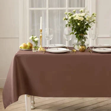 Скатерть Этель Cozy 150*250 +/-3см, цв.кофейный, пл. 192 г/м2, хл с ВГМО